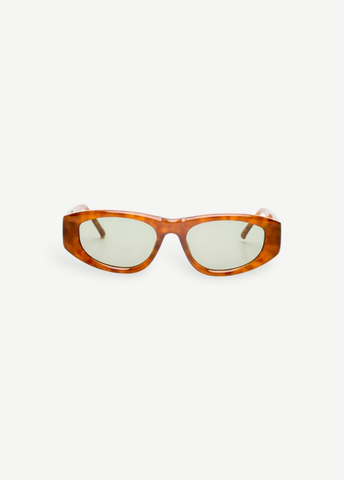 KABE SHOP INC Maya sunglasses with a warm light brown tortoiseshell acetate frame and tinted lenses.