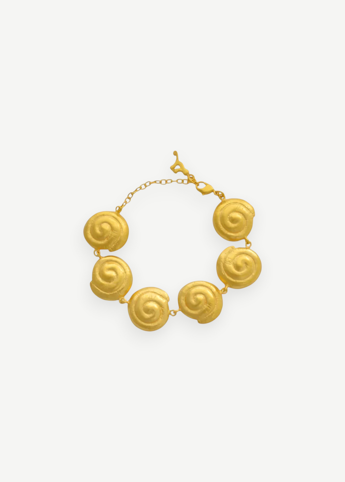 KABE SHOP INC Allinmi gold bracelet featuring Tairona-inspired spiral charms and a delicate chain clasp