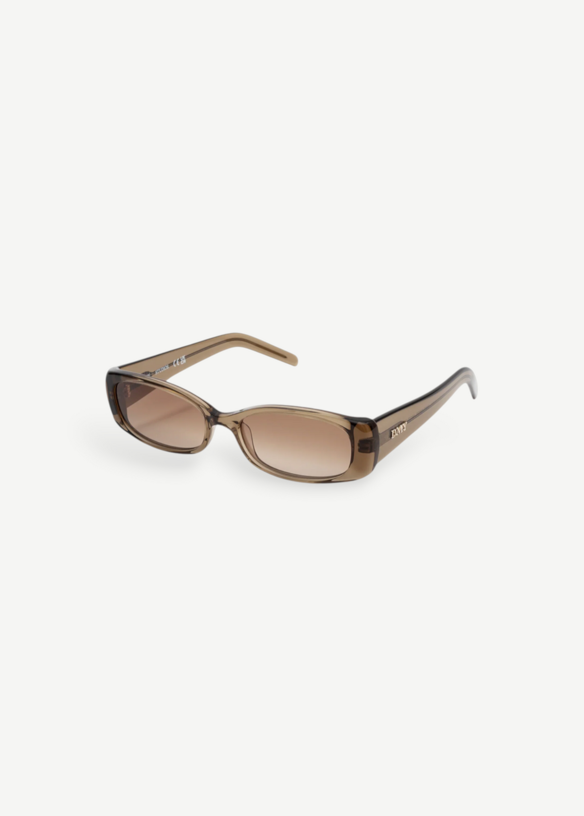 KABE SHOP INC Billy rectangular sunglasses in translucent brown acetate with gradient lenses