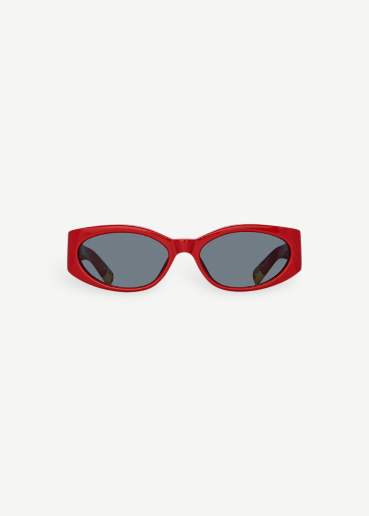 KABE SHOP INC Jacquemus Ovalo sunglasses in red acetate with an oval frame and grey lenses