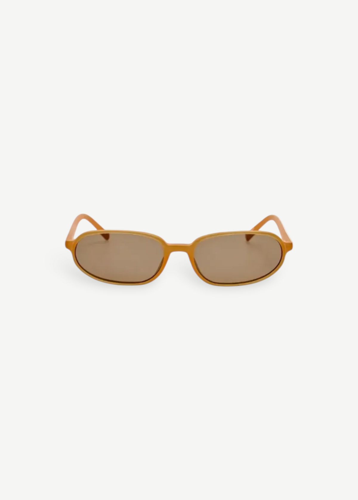 KABE SHOP INC Jacquemus Notte angular oval sunglasses in caramel acetate with brown lenses and gold branding