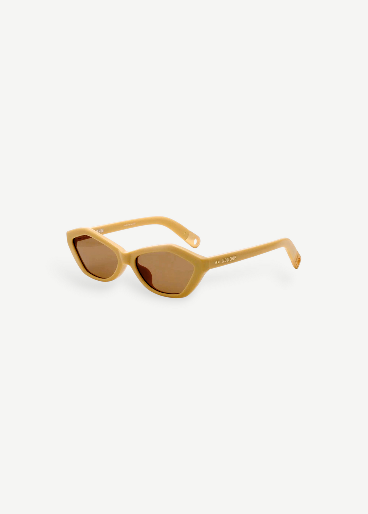 KABE SHOP INC Bambino angular beige acetate sunglasses with tobacco lenses and gold temple detailing
