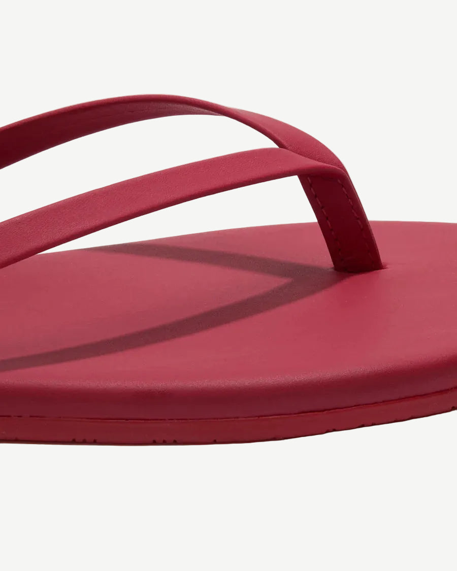 Red sandal on a white background