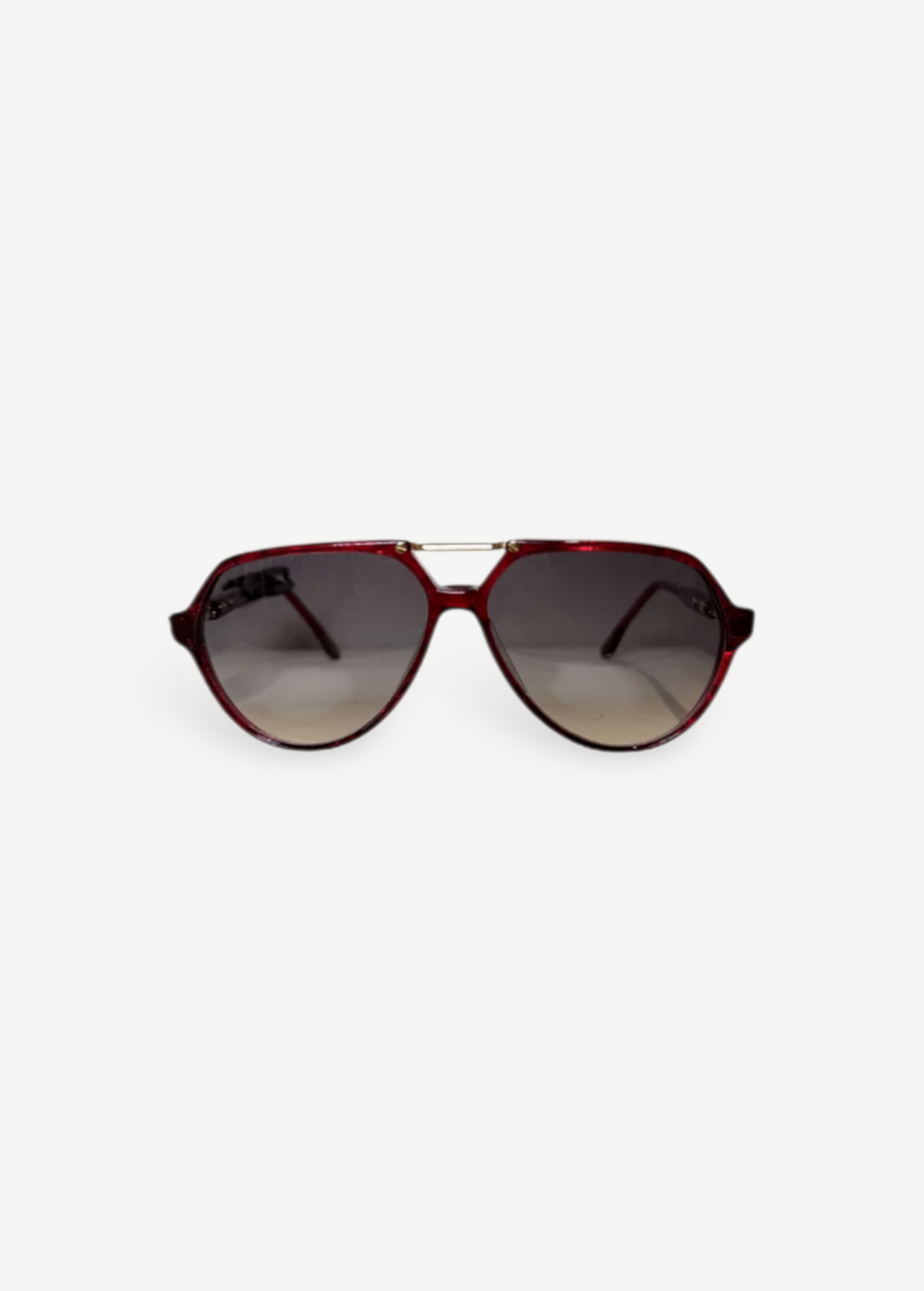 KABE SHOP INC Christopher D vintage-style aviator sunglasses with red frames and gradient tinted lenses