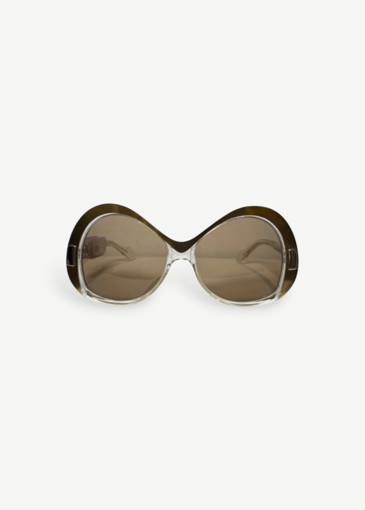 KABE SHOP INC vintage Neostyle sunglasses featuring oversized brown and clear butterfly frames with tinted lenses.