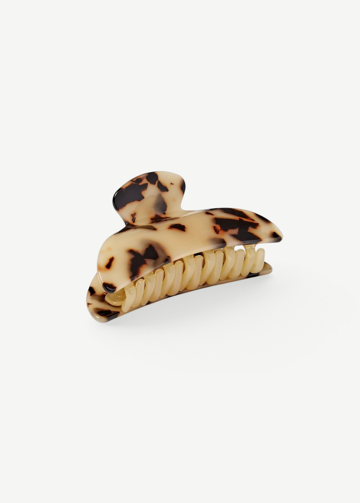 KABE SHOP INC Midi Heirloom hair claw in a tortoiseshell Italian acetate pattern with reinforced hardware