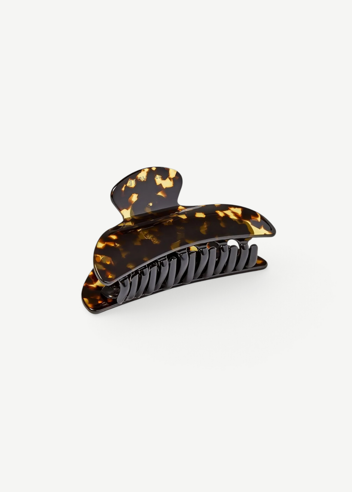 KABE SHOP INC Midi Heirloom hair claw in brown tortoiseshell Italian acetate with a double-walled design.