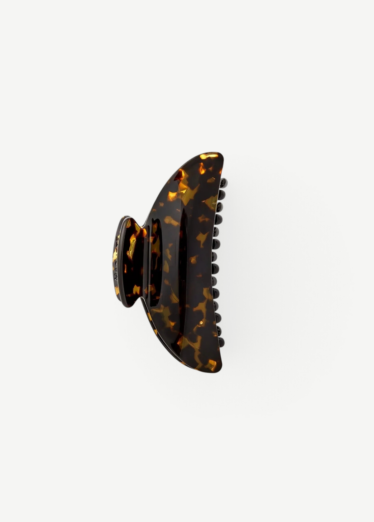KABE SHOP INC Midi Heirloom hair claw in brown tortoiseshell Italian acetate with a double-walled design