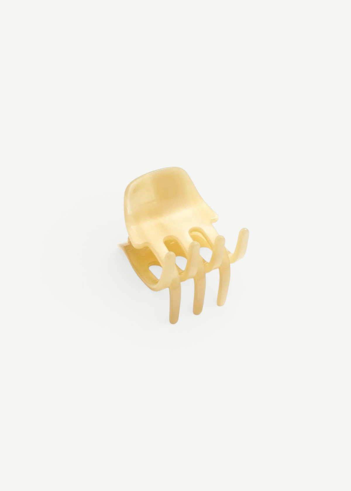 KABE SHOP INC handcrafted mini claw hair clip in cream Italian bio-acetate for all hair types