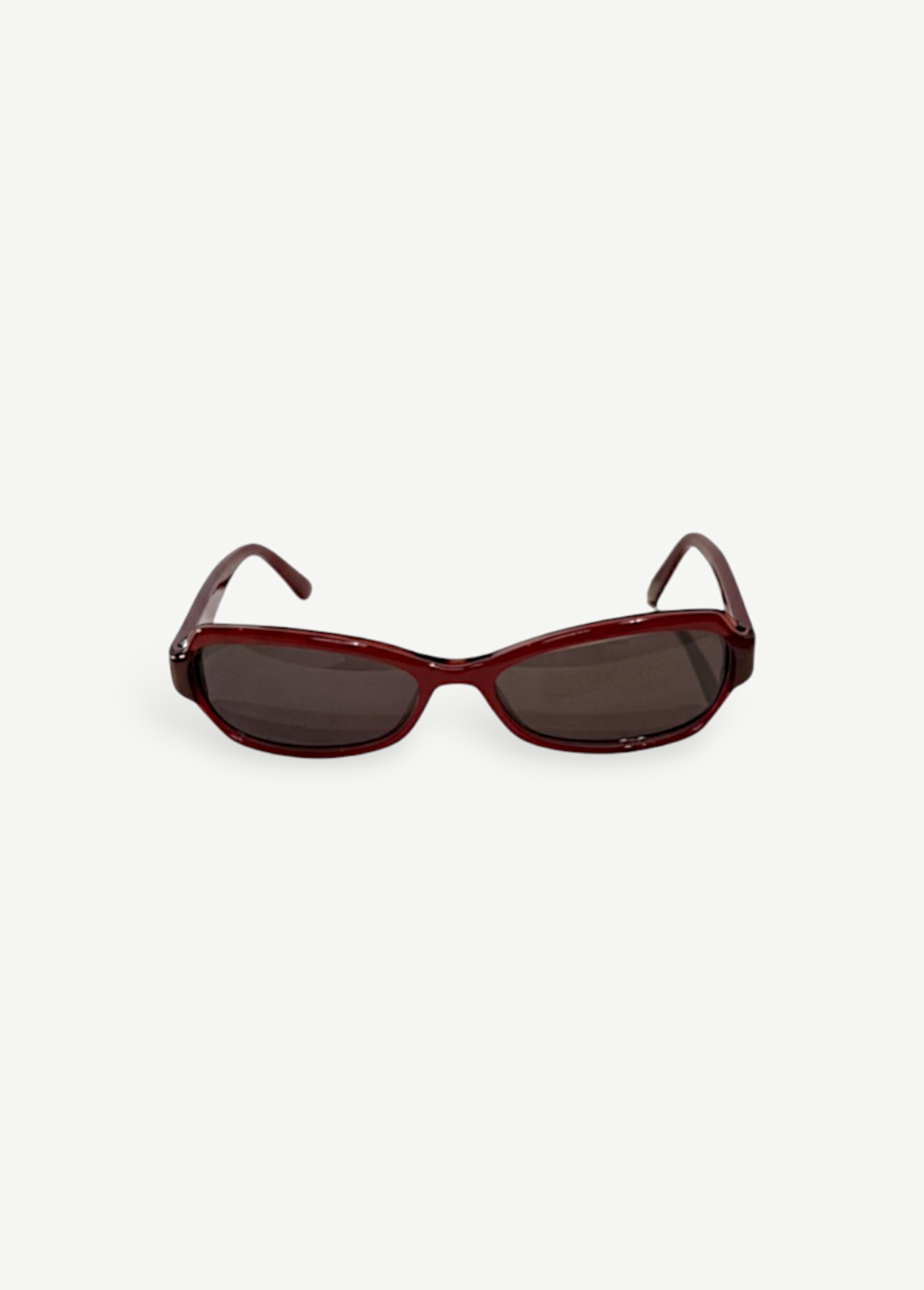 KABE SHOP INC vintage Christian Dior sunglasses with a dark red oval frame and tinted lenses