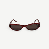 KABE SHOP INC vintage Christian Dior sunglasses with a dark red oval frame and tinted lenses
