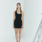 Asymmetric Racer Slip Dress