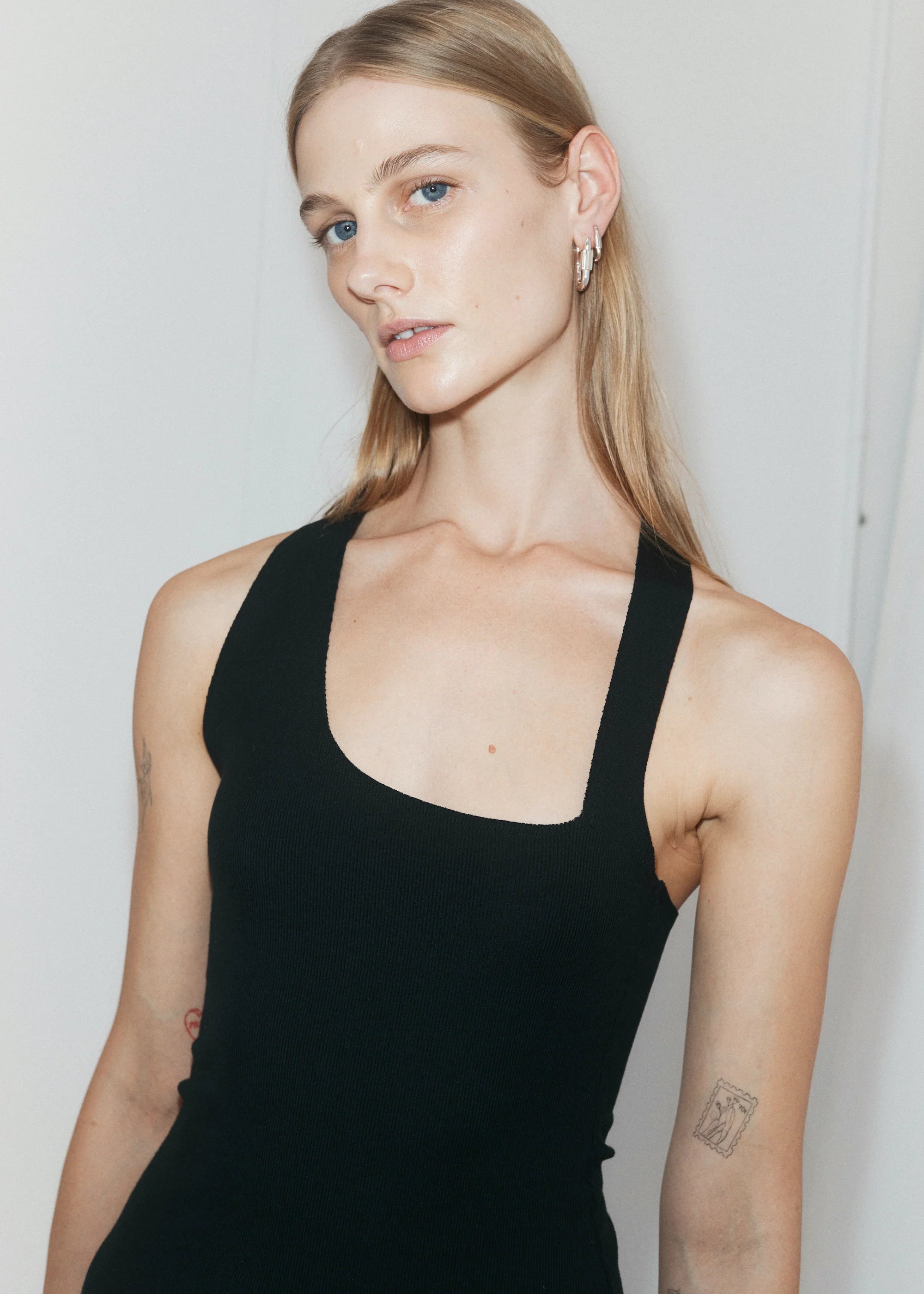 Asymmetric Racer Slip Dress