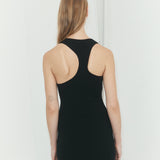 Asymmetric Racer Slip Dress