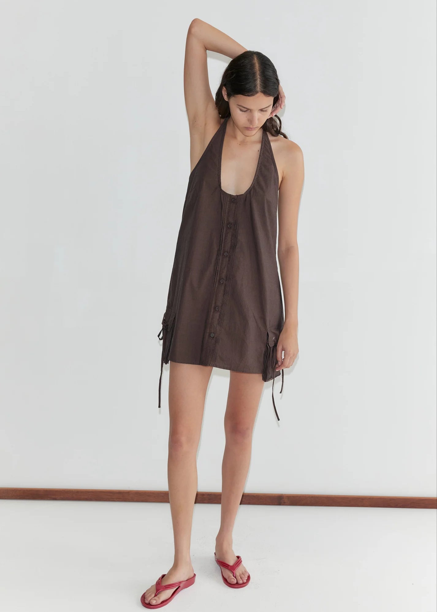 Pocket Halter Dress