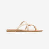 KABE SHOP INC Armos sandals in cream leather with a minimalist thong strap design for a classic summer look