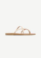 KABE SHOP INC Armos sandals in cream leather with a minimalist thong strap design for a classic summer look