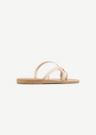 KABE SHOP INC Armos sandals in beige leather with a minimalist thong strap design and flat sole