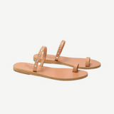 KABE SHOP INC Audrey sandals in nude leather with sparkling crystal embellishments on the straps