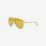KABE SHOP INC Amelia sunglasses featuring a modern pilot silhouette with vibrant yellow frames and matching lenses.