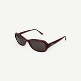 KABE SHOP INC Christian Dior sunglasses featuring a dark burgundy oval frame with gold logo detailing on the temples.
