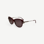 KABE SHOP INC Cartier sunglasses with deep burgundy frames and silver metal temples featuring panther detail