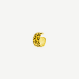 KABE SHOP INC Fascia Grande Jungle ear cuff with yellow and black leopard print hand-enamelled sculptural design