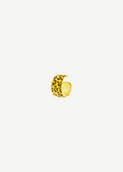 KABE SHOP INC Fascia Grande Jungle ear cuff with yellow and black leopard print hand-enamelled sculptural design