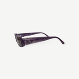 KABE SHOP INC pre-owned Chanel sunglasses in a deep purple textured finish with iconic logo detail on the temples.
