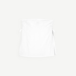 KABE SHOP INC white strapless Sebastian top with delicate floral embroidery and side tie details