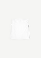 KABE SHOP INC white strapless Sebastian top with delicate floral embroidery and side tie details