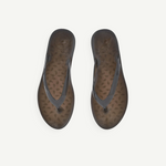 KABE SHOP INC Jelly Flip Flops in translucent dark brown with a subtle leaf pattern, perfect for summer beach wear.