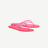 KABE SHOP INC hot pink jelly flip flops with a translucent design, perfect for beach and summer casual wear.
