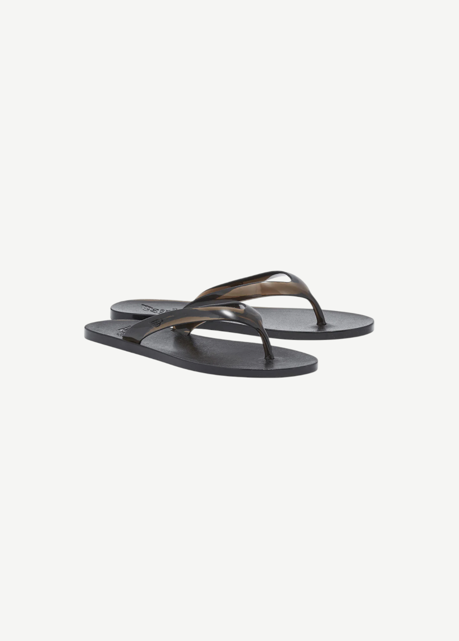 KABE SHOP INC black translucent jelly flip flops for summer beach wear