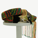 KABE SHOP INC Baubau Rio bag featuring intricate multi-colored beadwork, a zipper closure, and long beaded fringe.