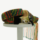 KABE SHOP INC Baubau Rio bag featuring intricate multi-colored beadwork, a zipper closure, and long beaded fringe.