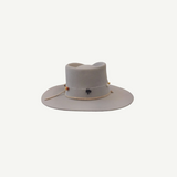KABE SHOP INC Wool Stones Hat in light grey with a decorative beaded band and wide brim for sun protection.
