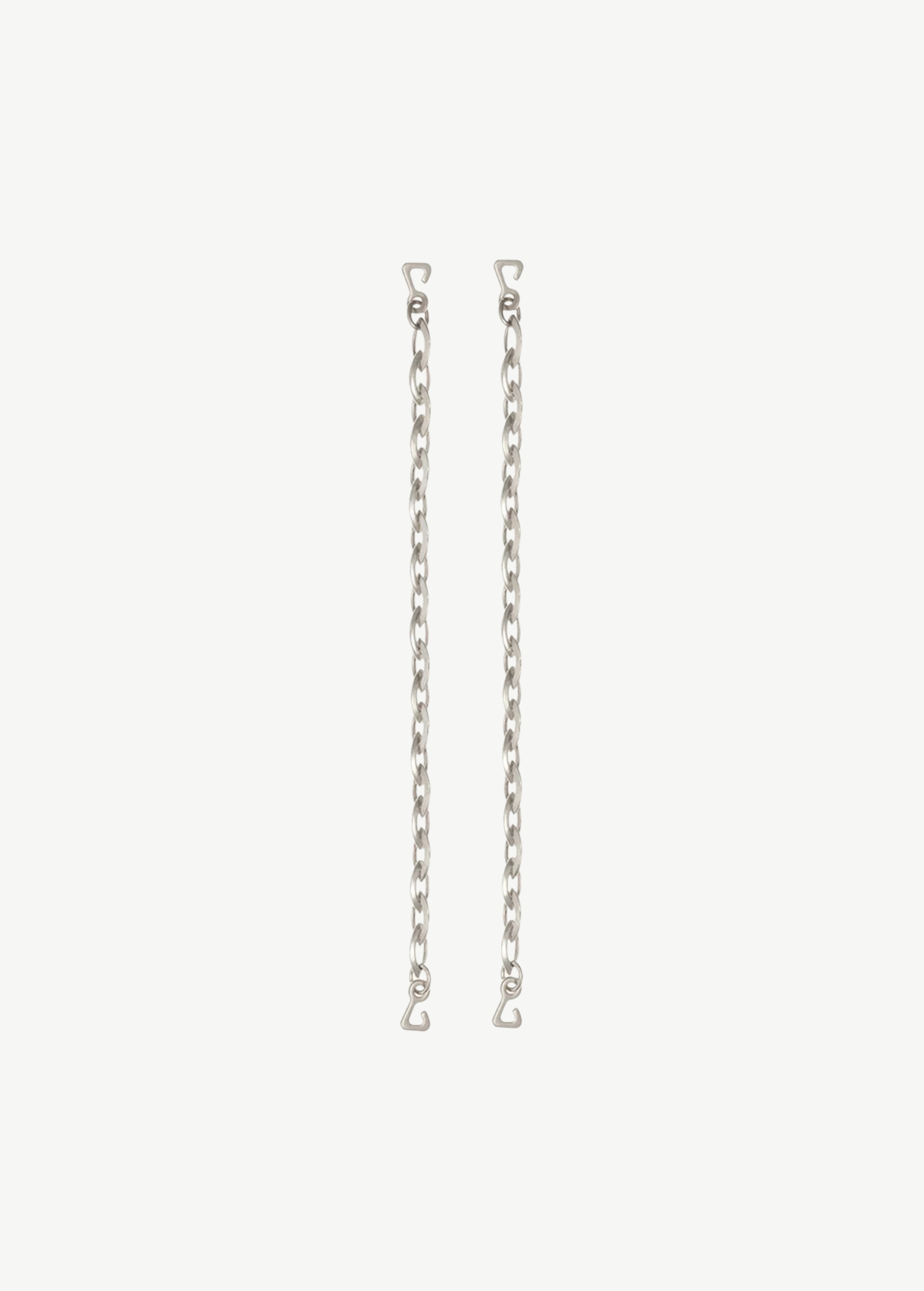 KABE SHOP INC Byblos Straps featuring silver-toned intertwined almond-shaped rings in an elegant oval chain design.