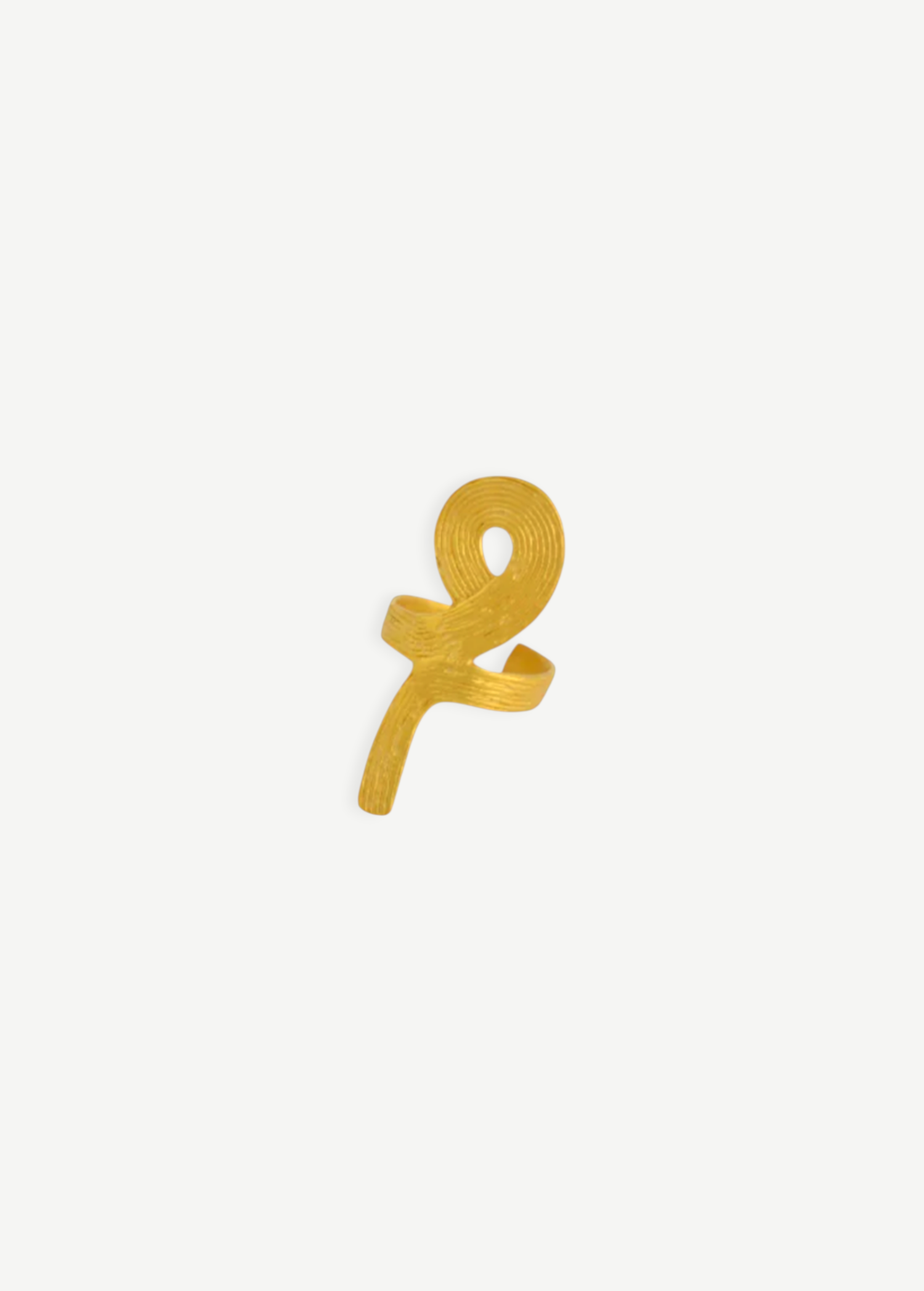 KABE SHOP INC Whichyi gold ring with a fluid organic ZENU inspired shape and textured surface