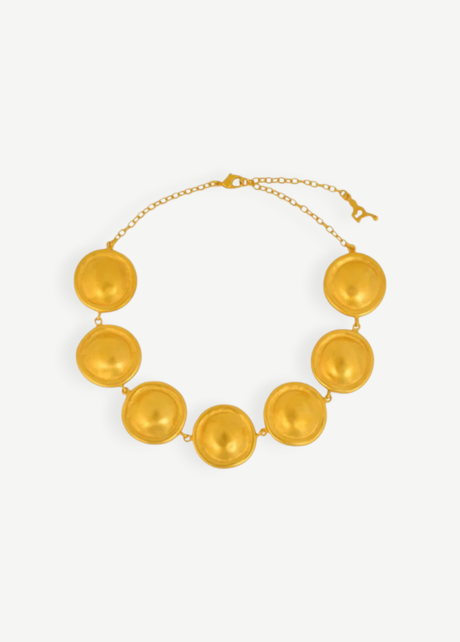 KABE SHOP INC Wasi choker featuring sculptural golden spheres inspired by Tayrona culture on a delicate chain