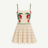 Crochet Sleeveless Mini Dress