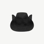 KABE SHOP INC structured charcoal grey denim cowboy hat with a modern silhouette and subtle embroidered logo detail.