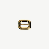 KABE SHOP INC Sculpted Slide polished gold square ring for cinching fabric with a modern minimalist design
