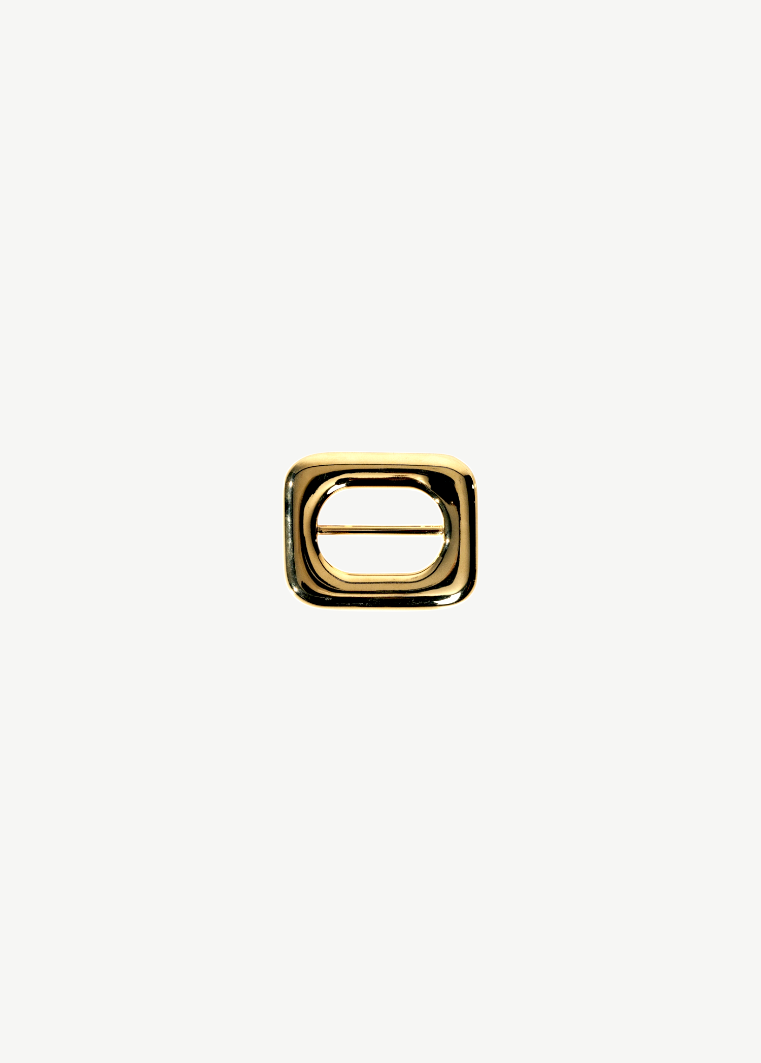 KABE SHOP INC Sculpted Slide polished gold square ring for cinching fabric with a modern minimalist design
