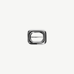 KABE SHOP INC Sculpted Slide in polished gold, a square ring accessory for cinching fabric with a modern design.