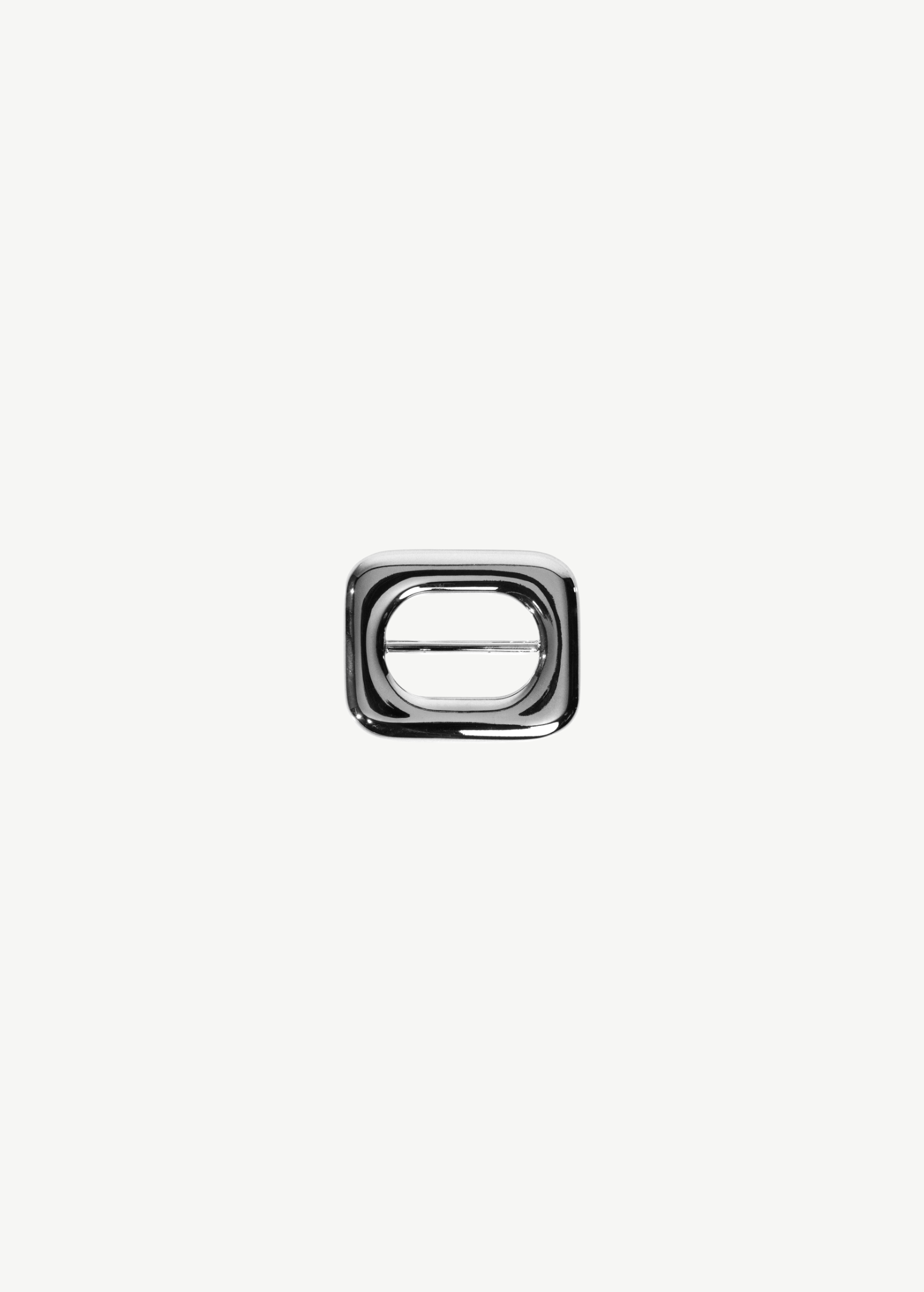 KABE SHOP INC Sculpted Slide in polished gold, a square ring accessory for cinching fabric with a modern design.