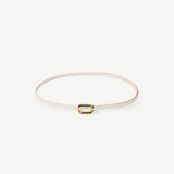 KABE SHOP INC Ventura belt in cream Italian calfskin with a polished 24K gold-plated squared slide buckle
