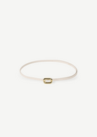 KABE SHOP INC Ventura belt in cream Italian calfskin with a polished 24K gold-plated squared slide buckle