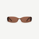 KABE Billy rectangular sunglasses in translucent brown cellulose acetate with a minimalist frame design