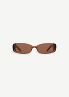 KABE Billy rectangular sunglasses in translucent brown cellulose acetate with a minimalist frame design
